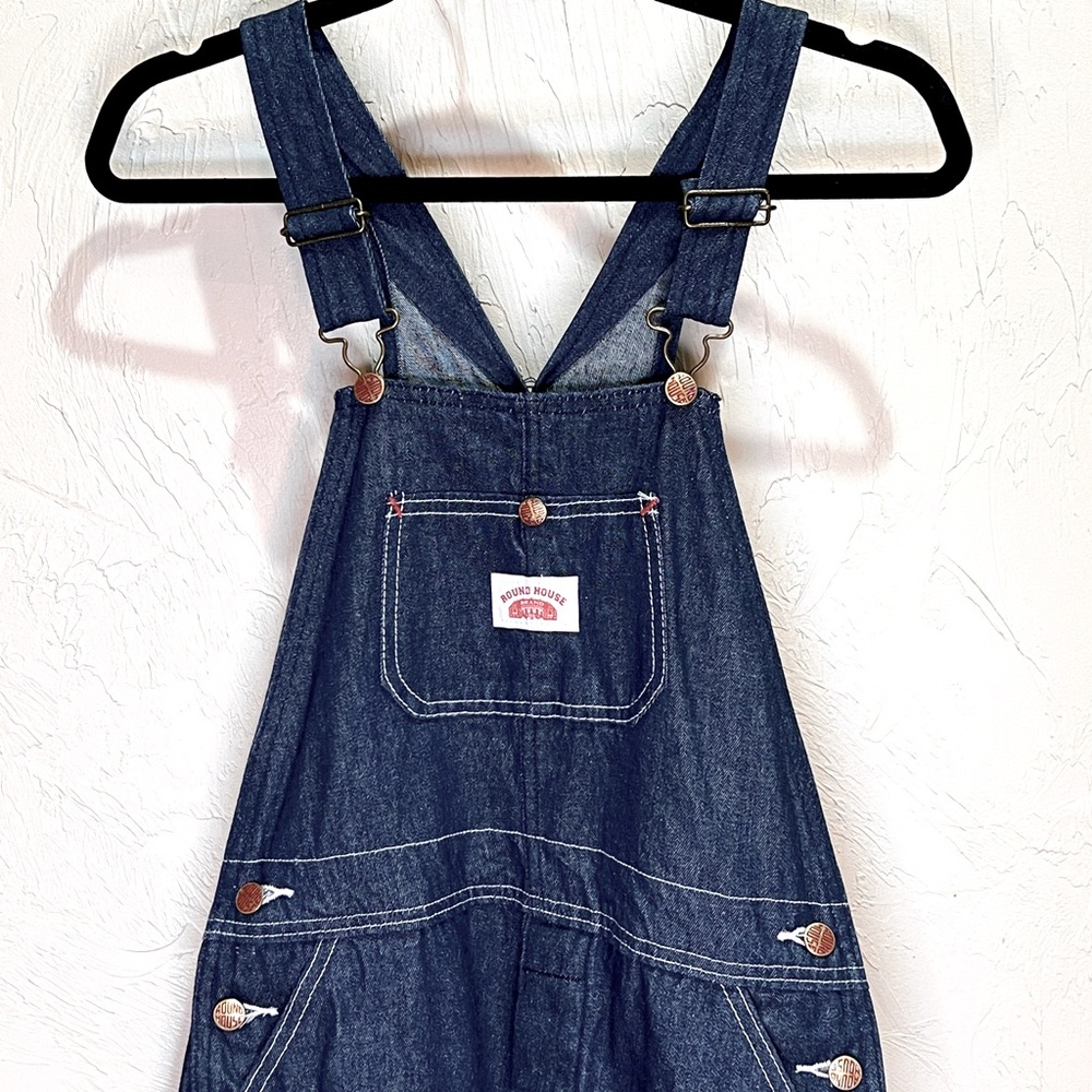 Round House Dark Wash Overalls Youth 18 / Womens S Classic Heritage Western Pant